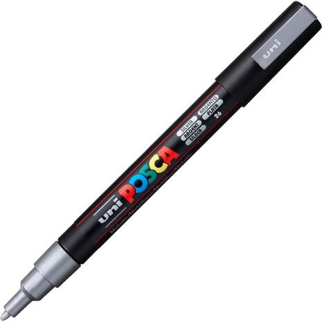 Μαρκαδόρος Posca PC-3M fine1.3mm silver